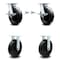 Service Caster 8 Inch Kingpinless Polyolefin Wheel Caster Swivel Locks 2 Rigid SCC, 2PK SCC-KP30S820-POR-BSL-2-R-2 - alternate 1